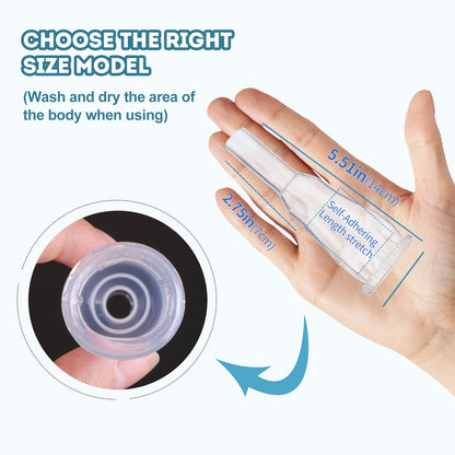 Silicone Male External Condom Catheter – Soft Self-Adhesive Wearable Sheath with Flexible Connection Tip for Urine Collection (Multiple Sizes & Counts)