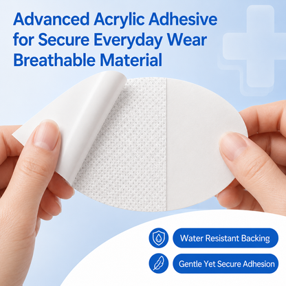 Tube Fixation Patches with Dual Channel Clips on 360 Degree Rotating Bases, Breathable Nonwoven Pads with Acrylic Adhesive for Daily Wear, 3 Pack