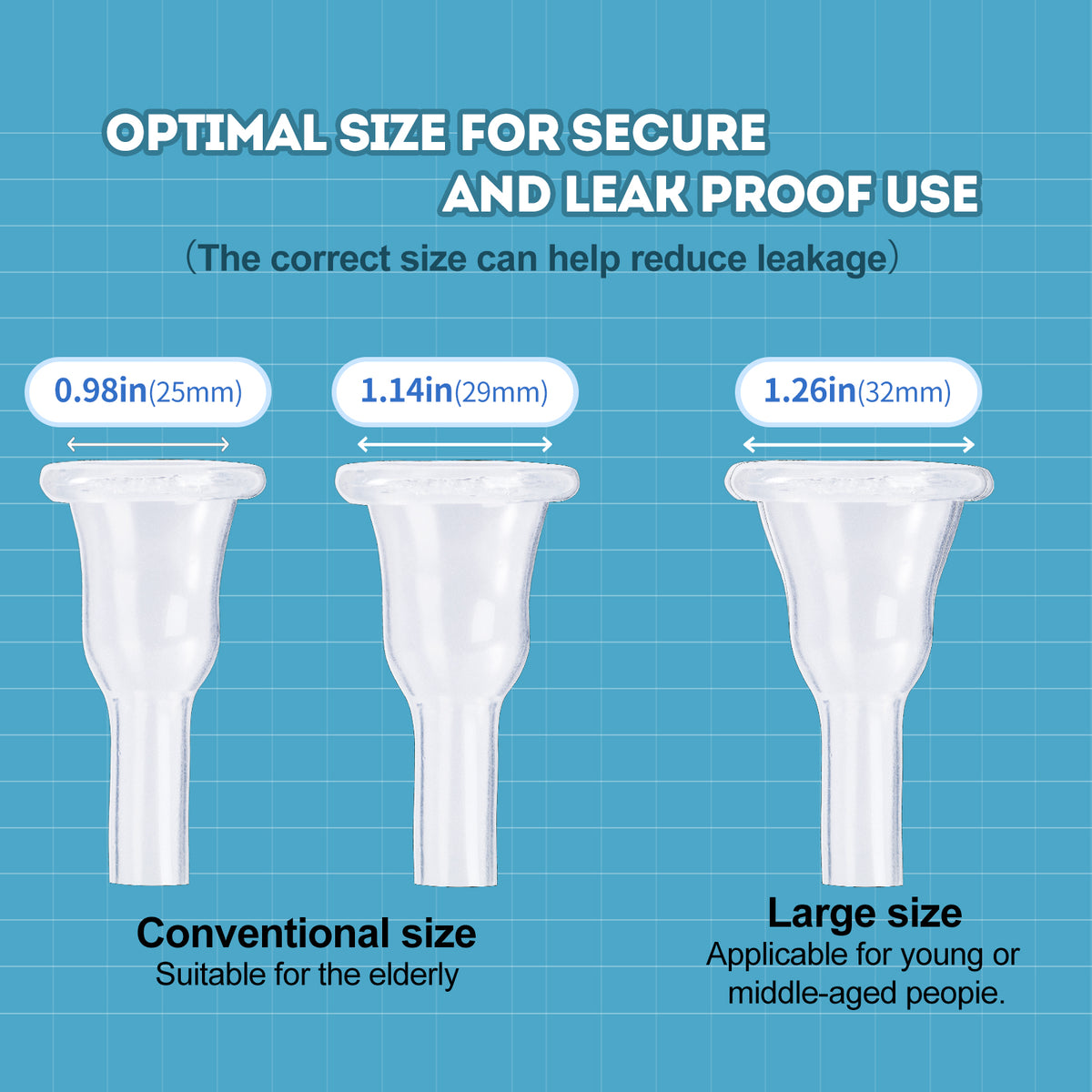 Silicone Male External Condom Catheter – Soft Self-Adhesive Wearable Sheath with Flexible Connection Tip for Urine Collection (Multiple Sizes & Counts)