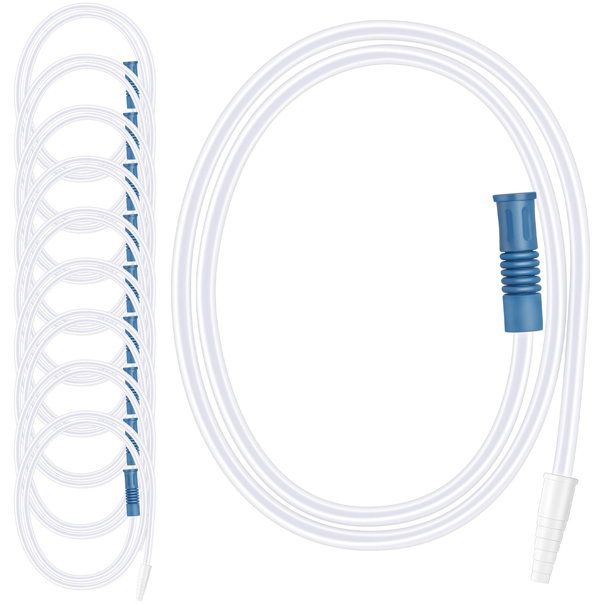 40" Leg Bag Extension Tubing – Flexible and Kink-Resistant Urinary Collection Tube Blue