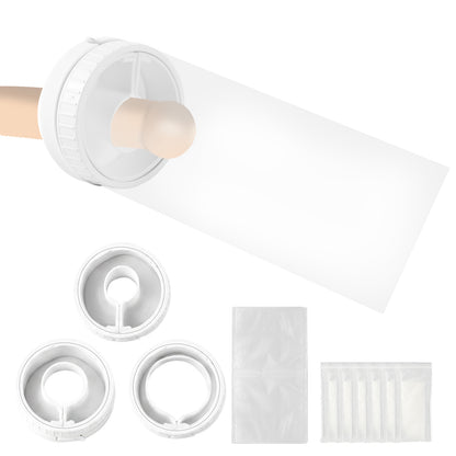 External Catheters for Men, Wearable Urine Collector with Soft Silicone Sleeves S M L, Portable Urine Collection System with 20 Disposable Bags and 6 Absorbent Packs for Nighttime and Rest