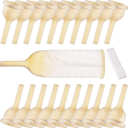 Male External Urine Collector with Soft Latex Sheath & Adhesive Straps – Individually Sealed Anti-Leak Condom Catheter (25mm–40mm)