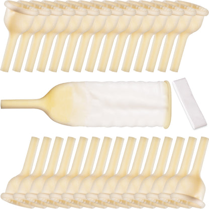 Male External Urine Collector with Soft Latex Sheath & Adhesive Straps – Individually Sealed Anti-Leak Condom Catheter (25mm–40mm)
